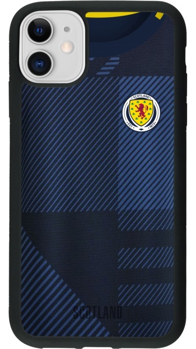 iPhone 11 Case Hülle - Silikon schwarz Schottland personalisierbares Fussballtrikot