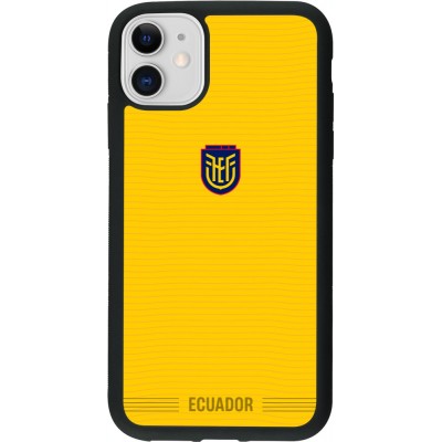iPhone 11 Case Hülle - Silikon schwarz Ecuador 2026 personalisierbares Fussballtrikot