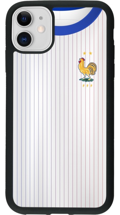 iPhone 11 Case Hülle - Silikon schwarz Frankreich Away personalisierbares Fussballtrikot