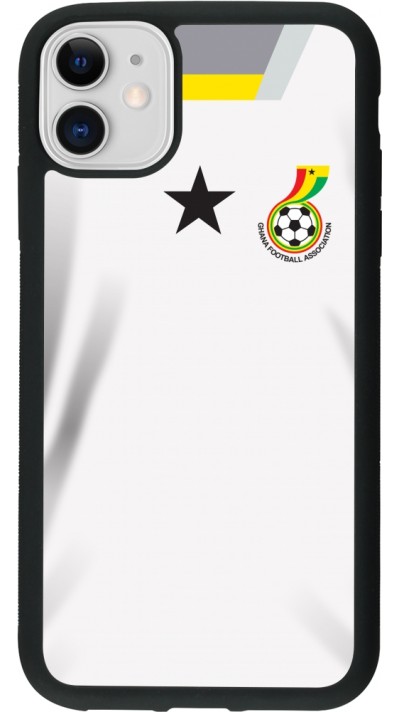 iPhone 11 Case Hülle - Silikon schwarz Ghana 2022 personalisierbares Fussballtrikot