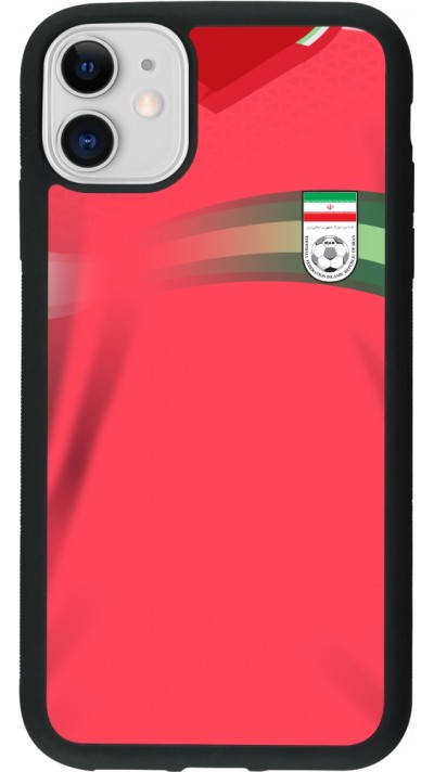 iPhone 11 Case Hülle - Silikon schwarz Iran 2022 personalisierbares Fussballtrikot