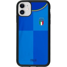 iPhone 11 Case Hülle - Silikon schwarz Italien 2022 personalisierbares Fußballtrikot