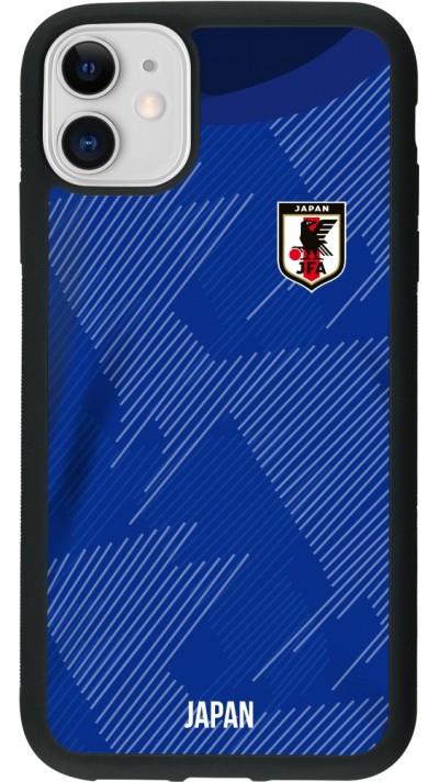 iPhone 11 Case Hülle - Silikon schwarz Japan 2022 personalisierbares Fussballtrikot