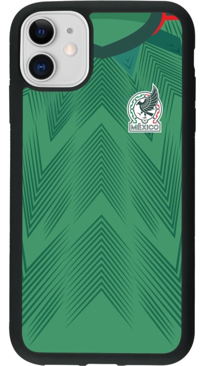iPhone 11 Case Hülle - Silikon schwarz Mexiko 2022 personalisierbares Fussballtrikot
