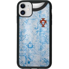 iPhone 11 Case Hülle - Silikon schwarz Portugal Away personalisierbares Fussballtrikot