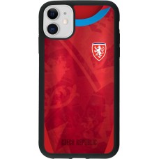iPhone 11 Case Hülle - Silikon schwarz Tschechische Republik personalisierbares Fussballtrikot