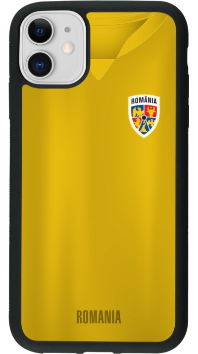 iPhone 11 Case Hülle - Silikon schwarz Fussballtrikot Rumänien