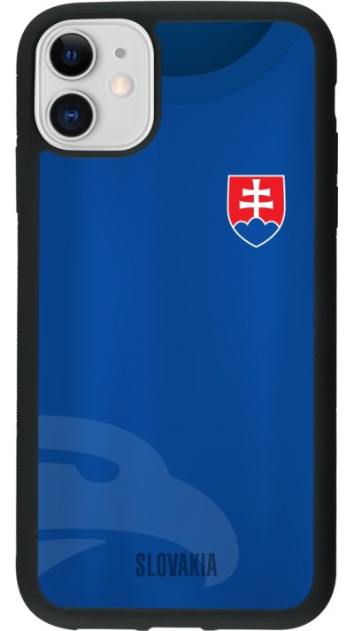 iPhone 11 Case Hülle - Silikon schwarz Fussballtrikot Slowakei