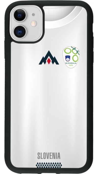 iPhone 11 Case Hülle - Silikon schwarz Fussballtrikot Slowenien