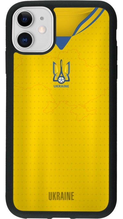iPhone 11 Case Hülle - Silikon schwarz Fussballtrikot Ukraine