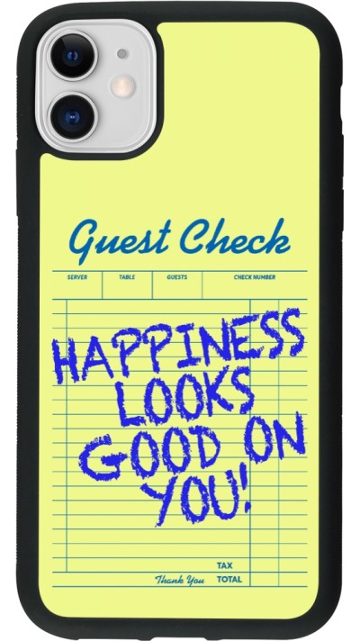 Coque iPhone 11 - Silicone rigide noir Guest check 2026