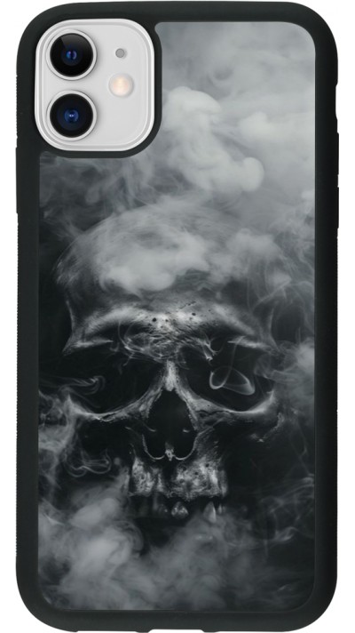 iPhone 11 Case Hülle - Silikon schwarz Halloween 2024 smoky skull
