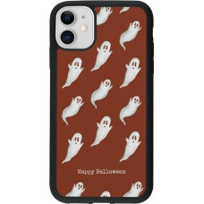 Coque iPhone 11 - Silicone rigide noir Halloween 2025 Pattern of ghosts