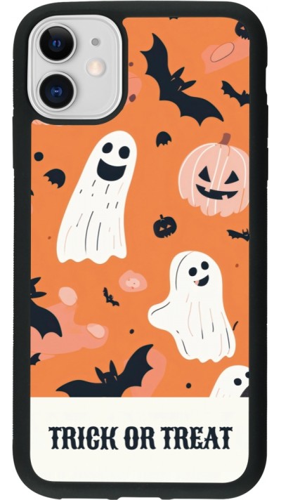 iPhone 11 Case Hülle - Silikon schwarz Halloween 2025 Trick treat