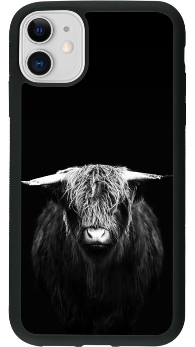 iPhone 11 Case Hülle - Silikon schwarz Highland calf black