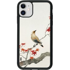 iPhone 11 Case Hülle - Silikon schwarz Japanese Bird