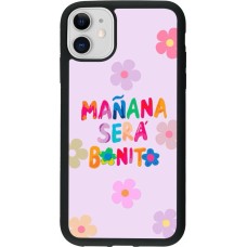 Coque iPhone 11 - Silicone rigide noir Karol G Manana sera bonito