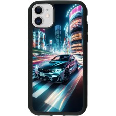 Coque iPhone 11 - Silicone rigide noir BMW M4 Tokyo Night