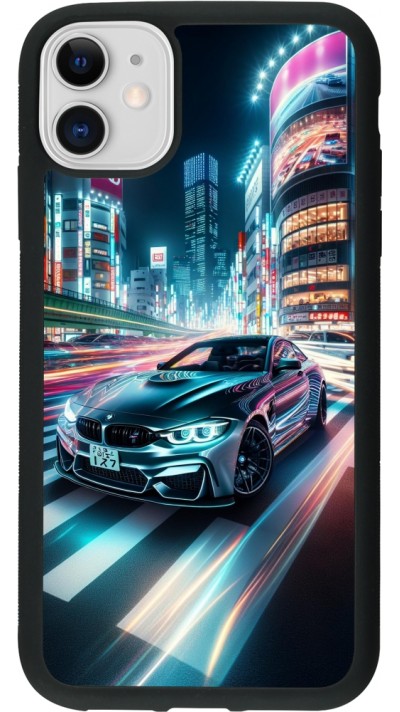 iPhone 11 Case Hülle - Silikon schwarz BMW M4 Tokio Nacht