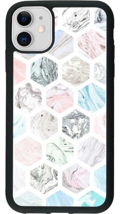 iPhone 11 Case Hülle - Silikon schwarz Marble Everything