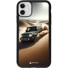 iPhone 11 Case Hülle - Silikon schwarz Mercedes G Drift Wueste