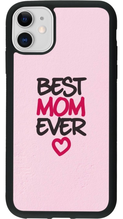 iPhone 11 Case Hülle - Silikon schwarz Mom 2023 best Mom ever pink