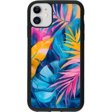 iPhone 11 Case Hülle - Silikon schwarz Palms Blue