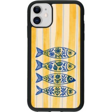 iPhone 11 Case Hülle - Silikon schwarz Portuguese fish 2026
