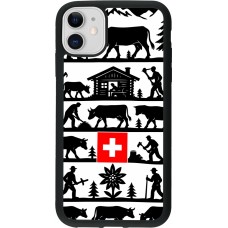 Coque iPhone 11 - Silicone rigide noir Poya Suisse 1