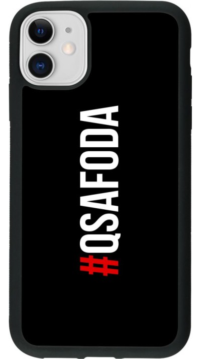 Coque iPhone 11 - Silicone rigide noir Qsafoda 1