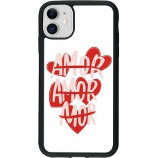 Coque iPhone 11 - Silicone rigide noir Saint Valentines Day 26 Amor