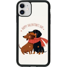 Coque iPhone 11 - Silicone rigide noir Saint Valentines Day 26 Happy Valentine