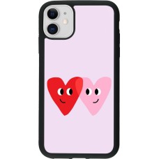 Coque iPhone 11 - Silicone rigide noir Saint Valentines Day 26 Heart