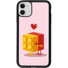 Coque iPhone 11 - Silicone rigide noir Saint Valentines Day 26 Puzzle