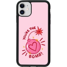 Coque iPhone 11 - Silicone rigide noir Saint Valentines Day 26 You are the bomb