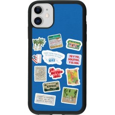 Coque iPhone 11 - Silicone rigide noir Seals of the Dominican Republic DTMF