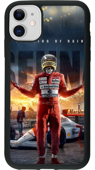Coque iPhone 11 - Silicone rigide noir Senna The King of Rain