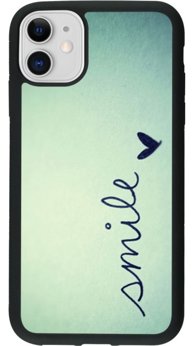Coque iPhone 11 - Silicone rigide noir Smile