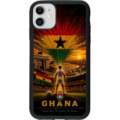 iPhone 11 Case Hülle - Silikon schwarz Fussball Ghana splash 2026