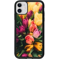 Coque iPhone 11 - Silicone rigide noir Bouquet of tulips 2026