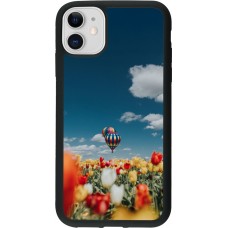 Coque iPhone 11 - Silicone rigide noir Hot air balloon 2026
