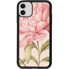 Coque iPhone 11 - Silicone rigide noir Just Bloom 2026