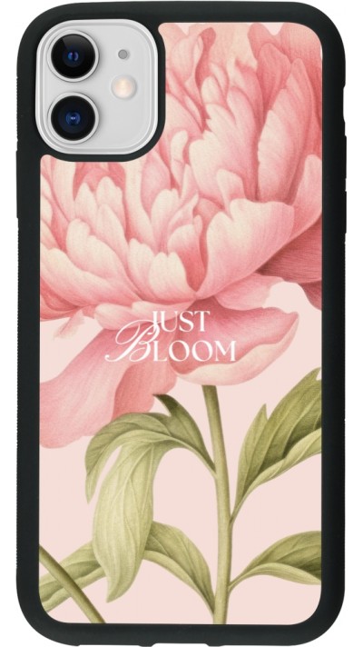 Coque iPhone 11 - Silicone rigide noir Just Bloom 2026