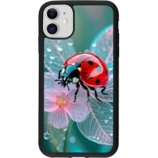 Coque iPhone 11 - Silicone rigide noir Ladybird in bloom 2026