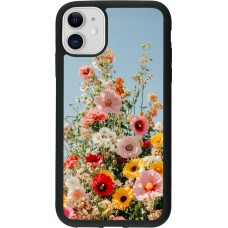 Coque iPhone 11 - Silicone rigide noir Spring flowers 2026