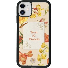 Coque iPhone 11 - Silicone rigide noir Trust the process 2026