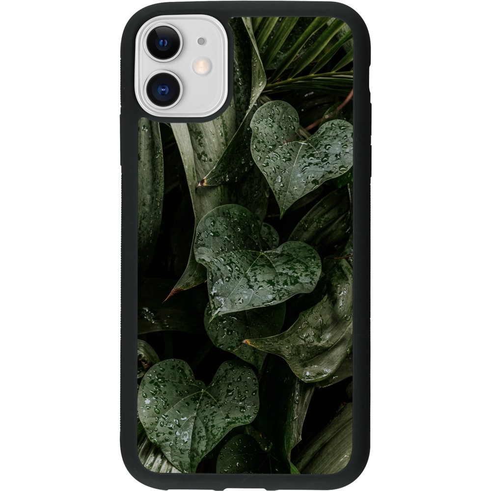 iPhone 11 Case Hülle - Silikon schwarz Spring 23 fresh plants