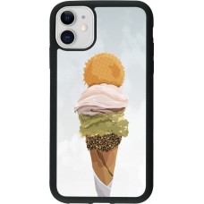 Coque iPhone 11 - Silicone rigide noir Summer 2025 Cornet
