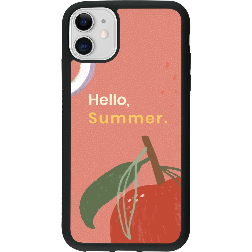 iPhone 11 Case Hülle - Silikon schwarz Summer 2025 Hello summer