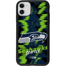 Coque iPhone 11 - Silicone rigide noir Super Bowl 26 Seattle 2